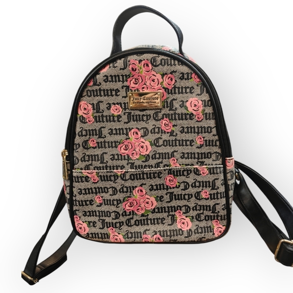 Juicy Couture Handbags - Juicy Couture Pink Bloom Mini Backpack Purse EUC